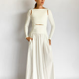 Studios Knit Cotton Split Maxi Dress