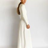 Knit Cotton Split Maxi Dress