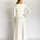 Knit Cotton Split Maxi Dress