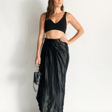 William Walace Long Drape Skirt