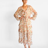 Radiate Silk Frill Dress