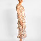 Radiate Silk Frill Dress