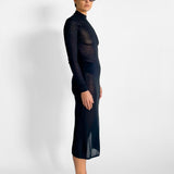 Sheer Ruched Dress