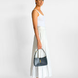 Pleat Linen Maxi Skirt
