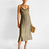 Cowl Neck Slip Dress