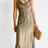 Cowl Neck Slip Dress