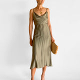 Cowl Neck Slip Dress