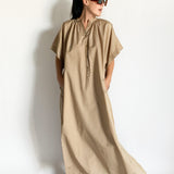 Button Front Djellaba Shirt Dress