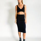 Crepe Knit Pencil Skirt