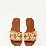 Lock It Flat Raffia Mules