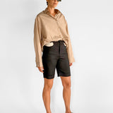 Contrast Pocket Linen Shorts