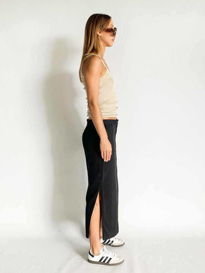 Low Waisted Tailored Skirt