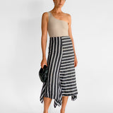 Stripe Linen Handkerchief Skirt