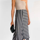 Stripe Linen Handkerchief Skirt