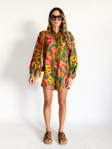 Tropical Banana Print Playsuit