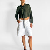 Olive Cotton Voile Shirt