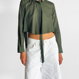 Olive Cotton Voile Shirt