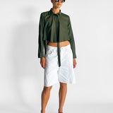 Olive Cotton Voile Shirt