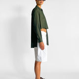 Olive Cotton Voile Shirt