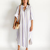 Stripe Shirt Dress