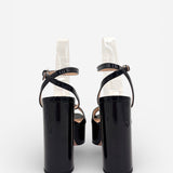 Patent Leather Platform Sandals