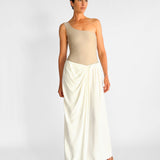 Natural Faille Wrapped Skirt
