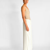 Natural Faille Wrapped Skirt