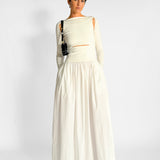 Knit Cotton Split Maxi Dress