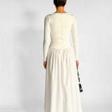 Knit Cotton Split Maxi Dress