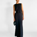 High Neck Drawcord Dress