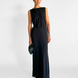 High Neck Drawcord Dress