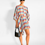 Check Belted Mini Dress