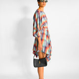 Check Belted Mini Dress