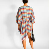 Check Belted Mini Dress