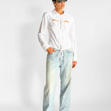 Nappe Cutout Woven Shirt