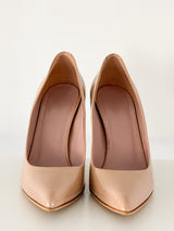 Patent Pumps With Bamboo Heel