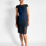 Short Sleeve Mesh Mini Dress
