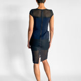 Short Sleeve Mesh Mini Dress