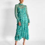 Moncur Gathered Frill Dress