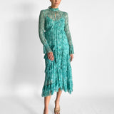 Moncur Gathered Frill Dress
