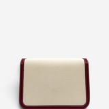 Two Tone Canvas and Leather TB Bag