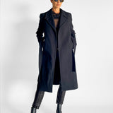 Wool Blend Belted Coat