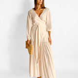 Silk Cotton Wrap Dress