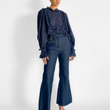 Eyelet Long Sleeve Blouse