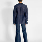Eyelet Long Sleeve Blouse