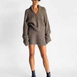 Boyd Boucle Half Zip Sweater and Skirt Set