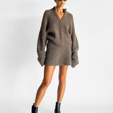 Boyd Boucle Half Zip Sweater and Skirt Set