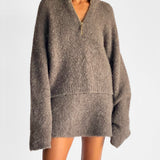 Boyd Boucle Half Zip Sweater and Skirt Set