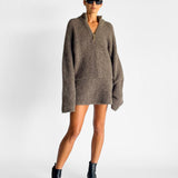 Boyd Boucle Half Zip Sweater and Skirt Set