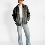 Faded Leather Jacket